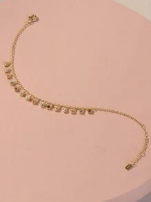 1入組極簡且萬能的S925銀手鍊，彩色CZ石露出裝飾，是送給女朋友、好朋友或節日日常穿戴的時尚優雅禮物 - 金色 - 查看 4