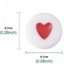 Yiwu Qiyou Accessories Co., LTD 500/200/100颗 7毫米 随机26个字母亚克力字母珠，适用于珠宝制作、手链、耳环、项链和工艺品制作 - 紅色 - 查看 3