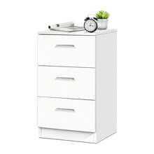 Bedside Table, Wooden Bedside Table, Bedside Cabinet With Drawers, Night Console, Side Table, Storage Table, Telephone Table For Bedroom, Living Room - trắng - Xem 2