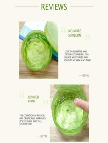 Gel de Aloe Vera para la Piel, Mejora la Sequedad, Minimiza los Poros, Controla la Grasa, Fácil de Aplicar, Hidratante para Después del Sol, Cuidado Reparador de la Piel - Verde - Ver 5