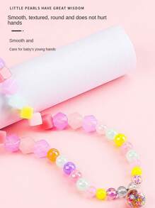 150pcs Beads Bracelet Making Kit, Includes Beading Chain, DIY Craft For Girls, Christmas & Birthday Gift Set - Multicolor - View 3