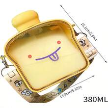 Toast Bread Design Water Bottle. Portable Canteen Pastel Colors For Old Or School. 380ML Capacity - 薑色 - 查看 3