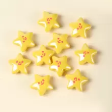 10 cái Ngôi sao năm cánh Diễn đạt Acrylic Hạt Spacer Hạt Đối với Làm đồ trang sức Vòng tay Dây chuyền DIY Phụ kiện - Màu vàng - Xem 12