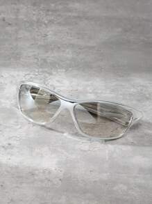 Lunettes de mode sportive Y2k avec un grand cadre pour hommes, accessoires de lunettes de soleil de rue, accessoires de plage. Lunettes de soleil avec un look de style de rue qui convient aux pulls, vestes, sweats à capuche, pantalons et pantalons cargo pour l'été, la plage, les vacances, l'extérieur et les voyages