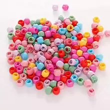 80入組韓國風格女孩隨機混合彩色心形、星形、花形髮夾和髮爪,適合日常使用 - 彩色 - 查看 6