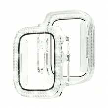 1 个二合一手机壳 + 玻璃保护膜，采用 PC 材质制成，采用双环氧化锆水钻电镀工艺，奢华闪亮 - 無色 - 查看 2