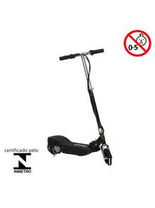 Patinete Elétrico Motorizado Scooter Recarregável Dobrável - Preto - Visão 9