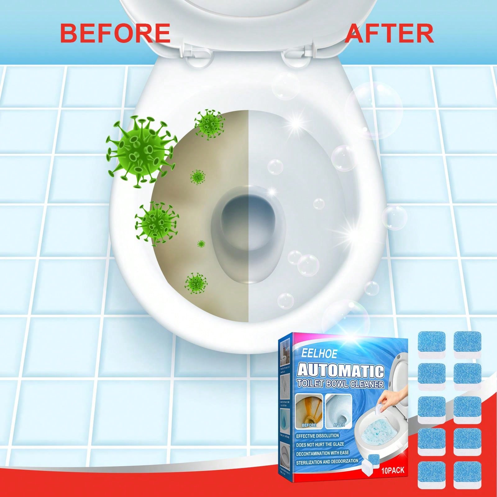 Toilet cleaning tablet Toilet block Deodorizing urine stain Cleaning effervescent tablet sink
