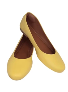 Women Flats - 黃色 - 查看 1