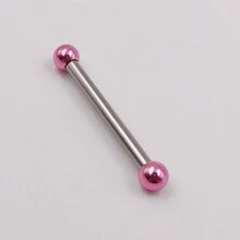 6pcs/set Stainless Steel Titanium Plated Tongue And Eyebrow Piercing Kit - Multicolor - View 4