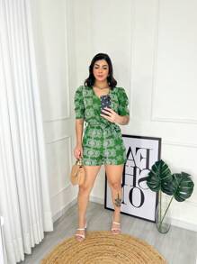 Women Jumpsuits - 軍綠色 - 查看 4