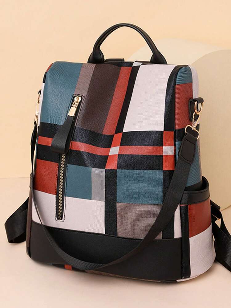 Fashionable Women's Large Capacity Anti-Theft Street Style Travel Backpack, Fits Laptop For Teen Girls Women College Students, Rookies & White-Collar Workers College, Work, Business, Commute, Outdoors, Travel, Outings, Shopping, School Backpack