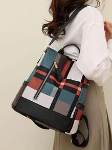 Fashionable Women's Large Capacity Anti-Theft Street Style Travel Backpack, Fits Laptop For Teen Girls Women College Students, Rookies & White-Collar Workers College, Work, Business, Commute, Outdoors, Travel, Outings, Shopping, School Backpack