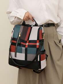 Fashionable Women's Large Capacity Anti-Theft Street Style Travel Backpack, Fits Laptop For Teen Girls Women College Students, Rookies & White-Collar Workers College, Work, Business, Commute, Outdoors, Travel, Outings, Shopping, School Backpack