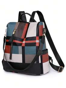 Fashionable Women's Large Capacity Anti-Theft Street Style Travel Backpack, Fits Laptop For Teen Girls Women College Students, Rookies & White-Collar Workers College, Work, Business, Commute, Outdoors, Travel, Outings, Shopping, School Backpack