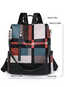 Fashionable Women's Large Capacity Anti-Theft Street Style Travel Backpack, Fits Laptop For Teen Girls Women College Students, Rookies & White-Collar Workers College, Work, Business, Commute, Outdoors, Travel, Outings, Shopping, School Backpack