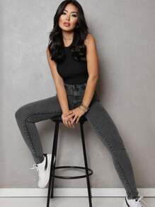 Women Pants - Xám - Xem 3