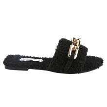 BELOVELY【Warm-1】Women's Andrea Open Toe Slide Slipper with Moisture Wicking for Indoor/Outdoor Comfort and Arch - 黑色 - 查看 2