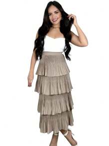 Women Skirts - 鏽棕色 - 查看 1