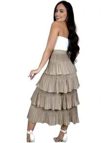 Women Skirts - 鏽棕色 - 查看 2