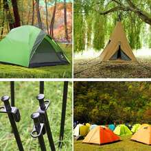 50入組露營釘，夜光環形多功能帳篷配件，帳篷釘環型帳篷釘環型帳篷釘環荧光闪烁的露营用品