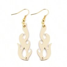 1 Set Fashionable Metal Flame Jewelry With Simple & Aggressive Design - Yellow Gold - View 4