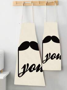 1 件英文字母亞麻圍裙