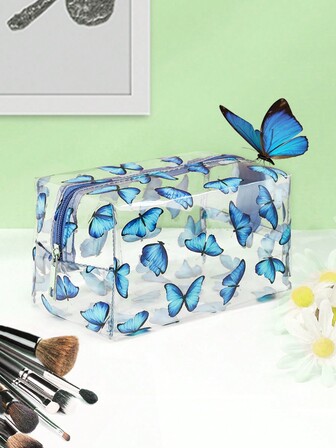 多功能化妝包可愛防水透明收納小袋PVC拉鍊旅行化妝包郵輪必備