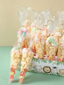 37pcs Farm Animal Theme Paper Confetti Holders & Cone Gift Bags, Wedding Party Decor Paper Confetti Holders, Farm Animal Birthday Holiday Event Party Gift Packaging Supplies Bags, Birthday Gifts, Party Favors, Farm Animal Decorations - Green - View 6