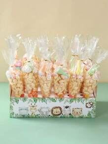 37pcs Farm Animal Theme Paper Confetti Holders & Cone Gift Bags, Wedding Party Decor Paper Confetti Holders, Farm Animal Birthday Holiday Event Party Gift Packaging Supplies Bags, Birthday Gifts, Party Favors, Farm Animal Decorations - Green - View 2