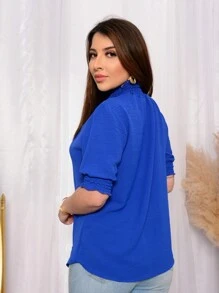 Women Blouses - Màu xanh lam - Xem 2