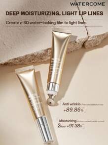 WATERCOME 10克全面保濕唇部精華素,抗皺,富含vc唇部增強劑,適用於日夜唇部護理,滋潤和修護唇部皮膚,帶金屬按摩頭 - 米色 - 查看 3