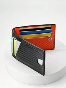 HOVI'S Carbon Fiber Leather Men Airtag Wallets Purse For Air Tag Purse Black Luxury Malist Lightweight Portable Card ID Card White-Collar Workers For Male Holiday For Anniversary For Birthday Gift Gift Accessories Gift Present Card Holder Card Holder Wallet Business Card Holder Credit Card Holder For Men Mini Wallet Card Wallet Rfid Wallet Gifts For Men Christmas Bags Black Purse