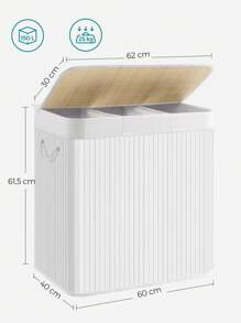 SONGMICS Laundry Baskets - White - View 6