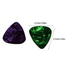 20入組隨機顏色厚耐磨賽璐珞吉他撥片適用於原聲吉他、電吉他、烏克麗麗等