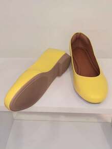 Women Flats - 黃色 - 查看 2