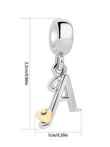 FOREVER QUEEN S925純銀珠子26英文字母吊墜珠,字母diy吊墜魅力珠子 - A - 查看 4