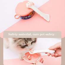 1pc Cat Paw Shaped Opener For Opening Cans And Stirring Wet Food With Spoon Head For Cats - Multicolor - View 2