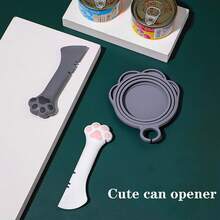 1pc Cat Paw Shaped Opener For Opening Cans And Stirring Wet Food With Spoon Head For Cats - Multicolor - View 7
