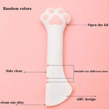 1pc Cat Paw Shaped Opener For Opening Cans And Stirring Wet Food With Spoon Head For Cats - Multicolor - View 4