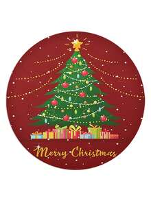 2入組聖誕樹紋杯墊,耐熱防滑,適用於聖誕節餐桌裝飾 - 彩色 - 查看 2