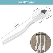 3件装清洁刷小号刷子适用于清洁水槽刷子带手柄浴室厨房边角灌浆清洁刷适用于家用窗户轨道清洁刷 - 白色 - 查看 2