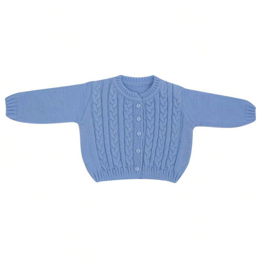 Cardigan Infantil Masculino - Azul bebê - Visão 1