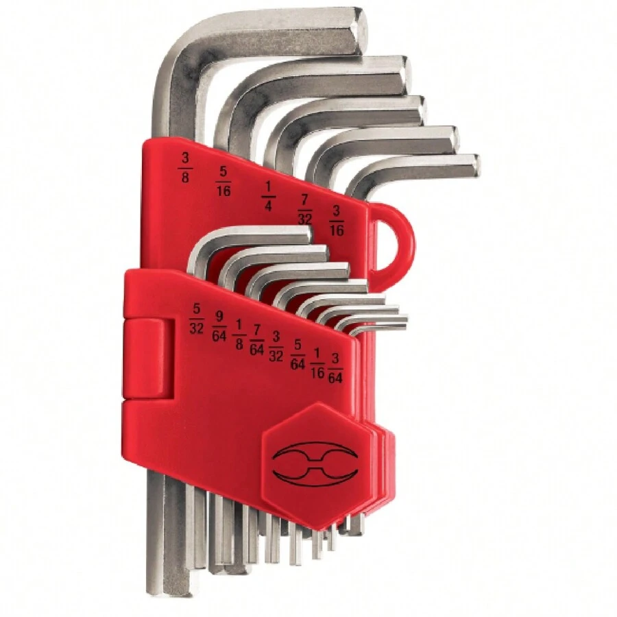 Set Of 13 Std Hexagon Tip Allen Keys With Organizer - Silver - View 1