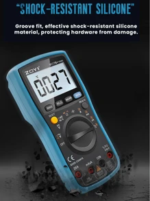 Multímetro Digital Zoyi Vc17b+ 6000 Cuentas Multitester Digital Profesional Con Transistores Y Capacimetro - Azul - Ver 4