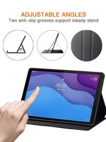 Funda para Lenovo Tab M10 2ª Generación de 10,1 Pulgadas - Funda Protectora con Soporte a Prueba de Golpes para Tableta de PU Negra - enovo Tab M10 2.ª generación 10,1 pulgadas - Ver 2