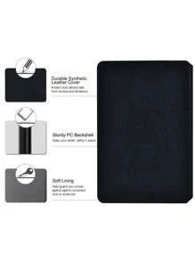 Funda para Lenovo Tab M10 2ª Generación de 10,1 Pulgadas - Funda Protectora con Soporte a Prueba de Golpes para Tableta de PU Negra - enovo Tab M10 2.ª generación 10,1 pulgadas - Ver 3