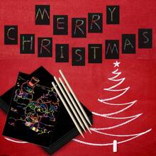 26 Unids/set Conjunto De Dibujo De Rasguño De Estudiante Con Temática De Dibujos Animados Lindo - Negro - Ver 9