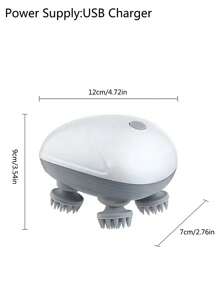 New Mini Usb Rechargeable Electric Body Massage Gun, Vibrating Head And Scalp Massager For Home Use - White - View 3