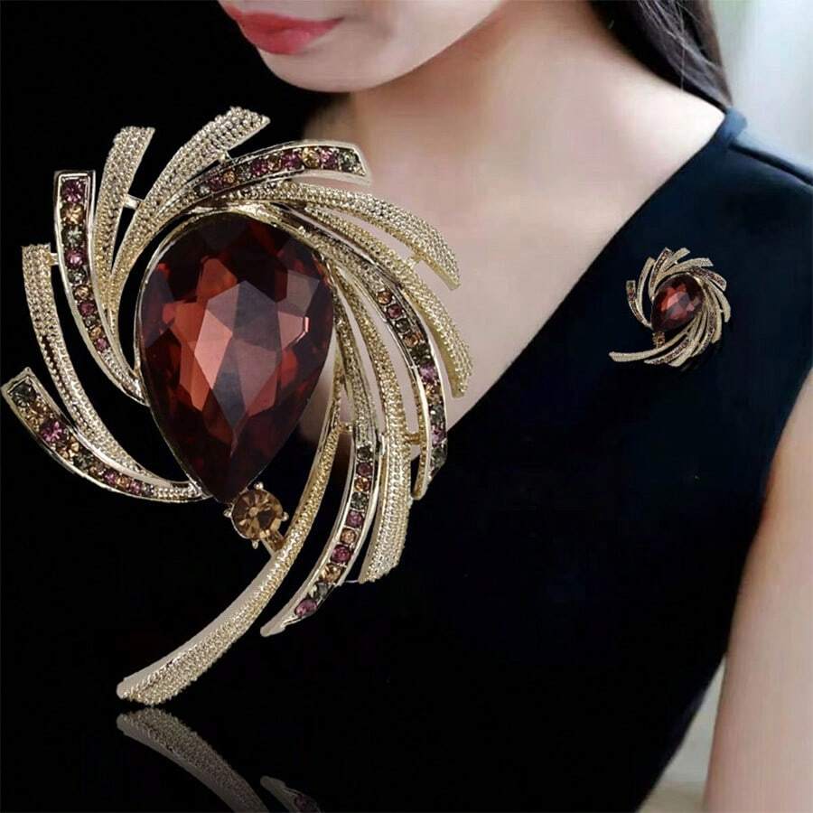 Trang trí pha lê trâm xoắn ốc - Bạc - Xem 1